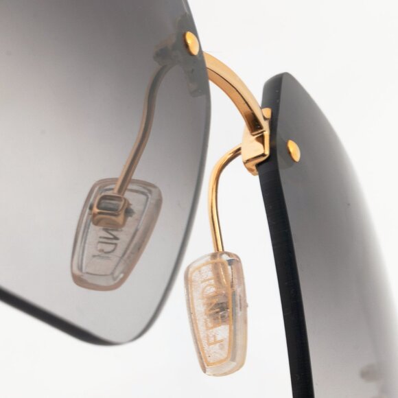 Fendi First FE4082US Gold-Tone FF-Crystal Square Sunglasses - Picture 7 of 10